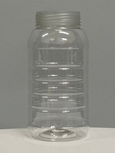 1Lt Round Ribbed PET Jar - (Pack of 50 units)