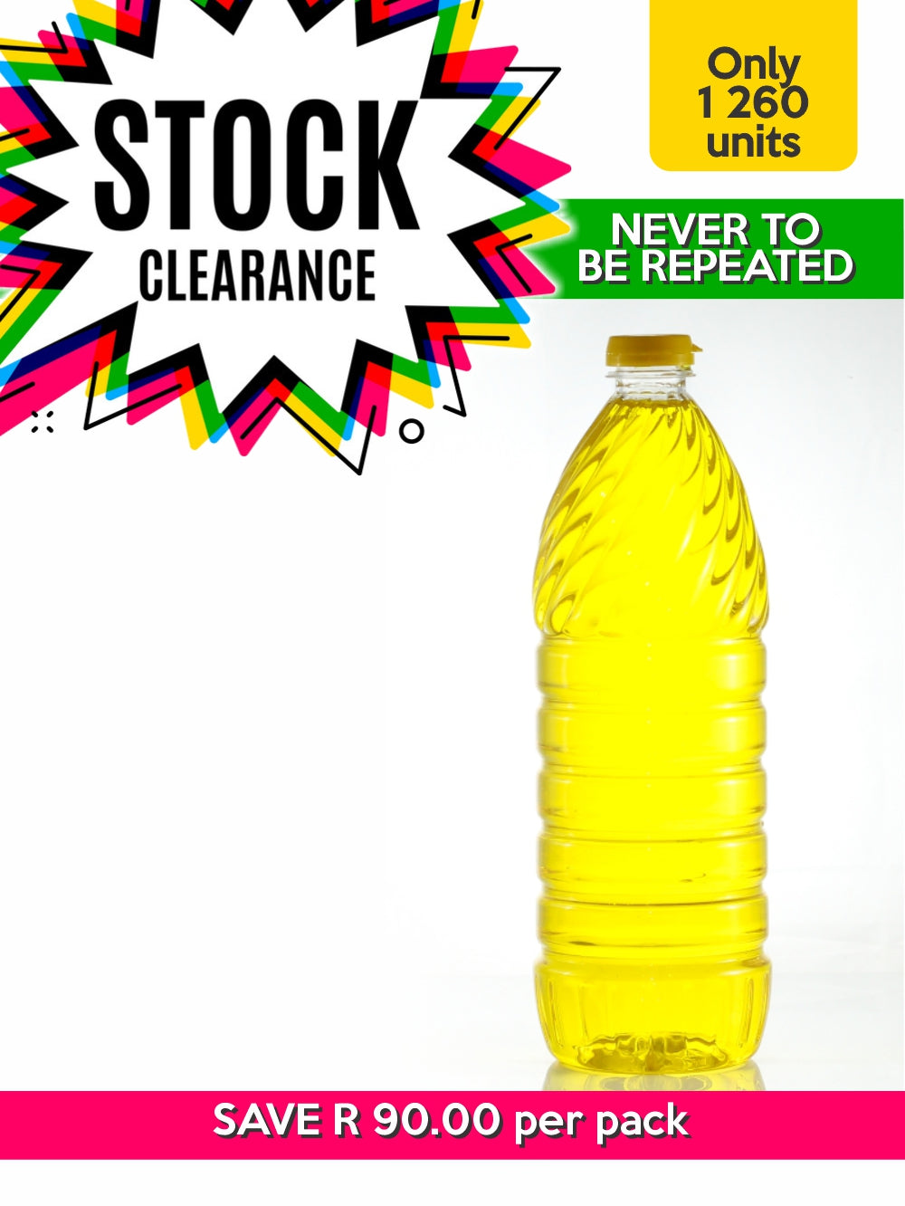 1Lt Spiral PET Bottle - (Pack of 90 units)