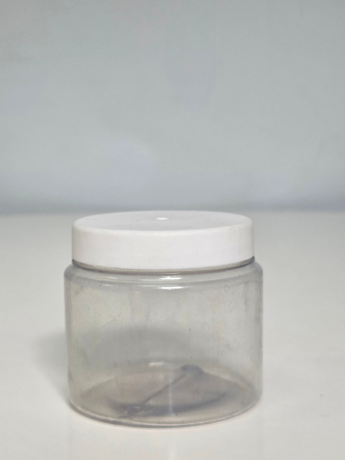 100ml PVC Jar FX - Clear with Lid - White