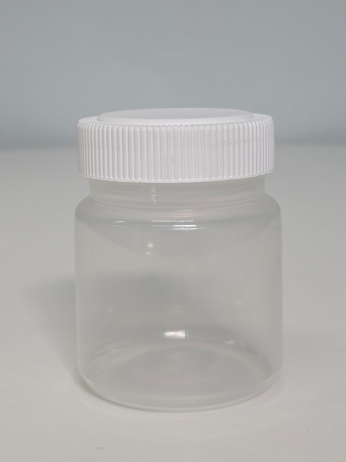 100ml PP Jar - Clear with Lid - White