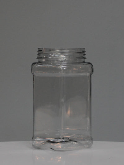 500ml Hexagonal PET Jar - (Pack of 100 units)