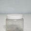 100ml PVC Jar FX - Clear with Lid - White