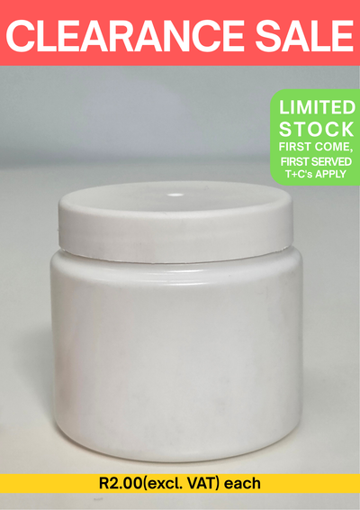 100ml PVC Jar FX - White with Lid - White