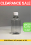 250ml PET Special Squat Bottle - Clear with 28mm PCO Cap - White (Pack of 100 units)