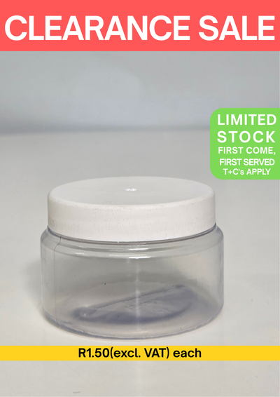 50ml PVC FX Jar - Clear with Lid - White