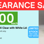 100ml PVC Jar FX - Clear with Lid - White