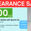 350ml PET Juice Bottle - Clear with 38mm Sports Flip Cap - Assorted Colours (100 per pack)
