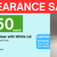 50ml PVC Jar - Clear with 38mm Lid - White