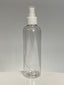 250ml Boston Tall PET - Clear with 24mm Mist Sprayer - White - Clearance (Pack of 100 units)
